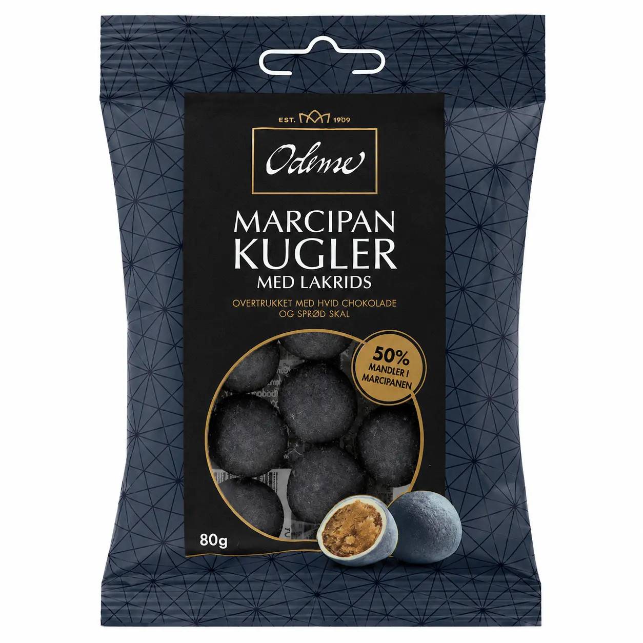 ODENSE Marcipankugler Lakrids 80 g