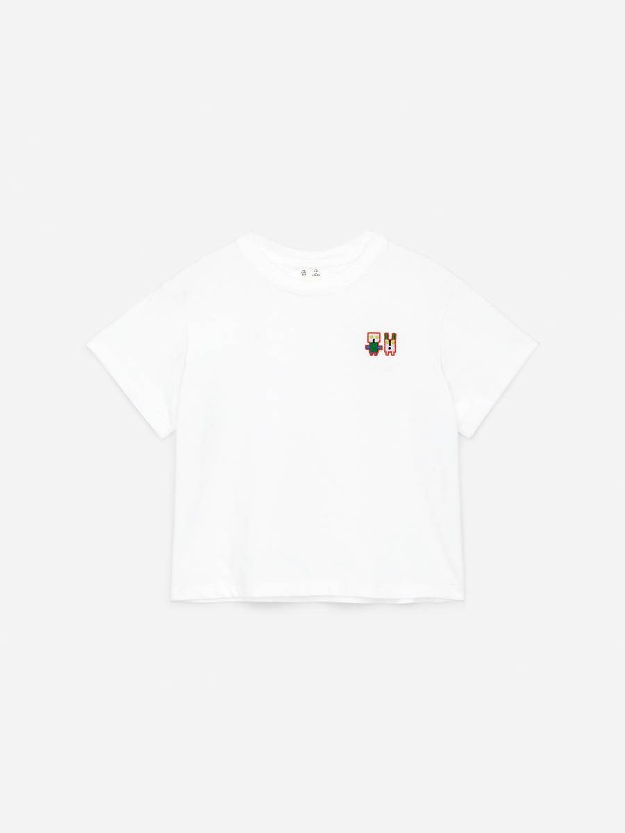 ARKET Wide-Fit T-Shirt -White, 110/116