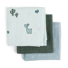 Done by Deer Burp cloth 3-pack - Lalee - Blue - Blue