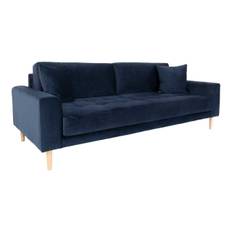 House Nordic Lido 3 personers sofa (Mørk blå velour)