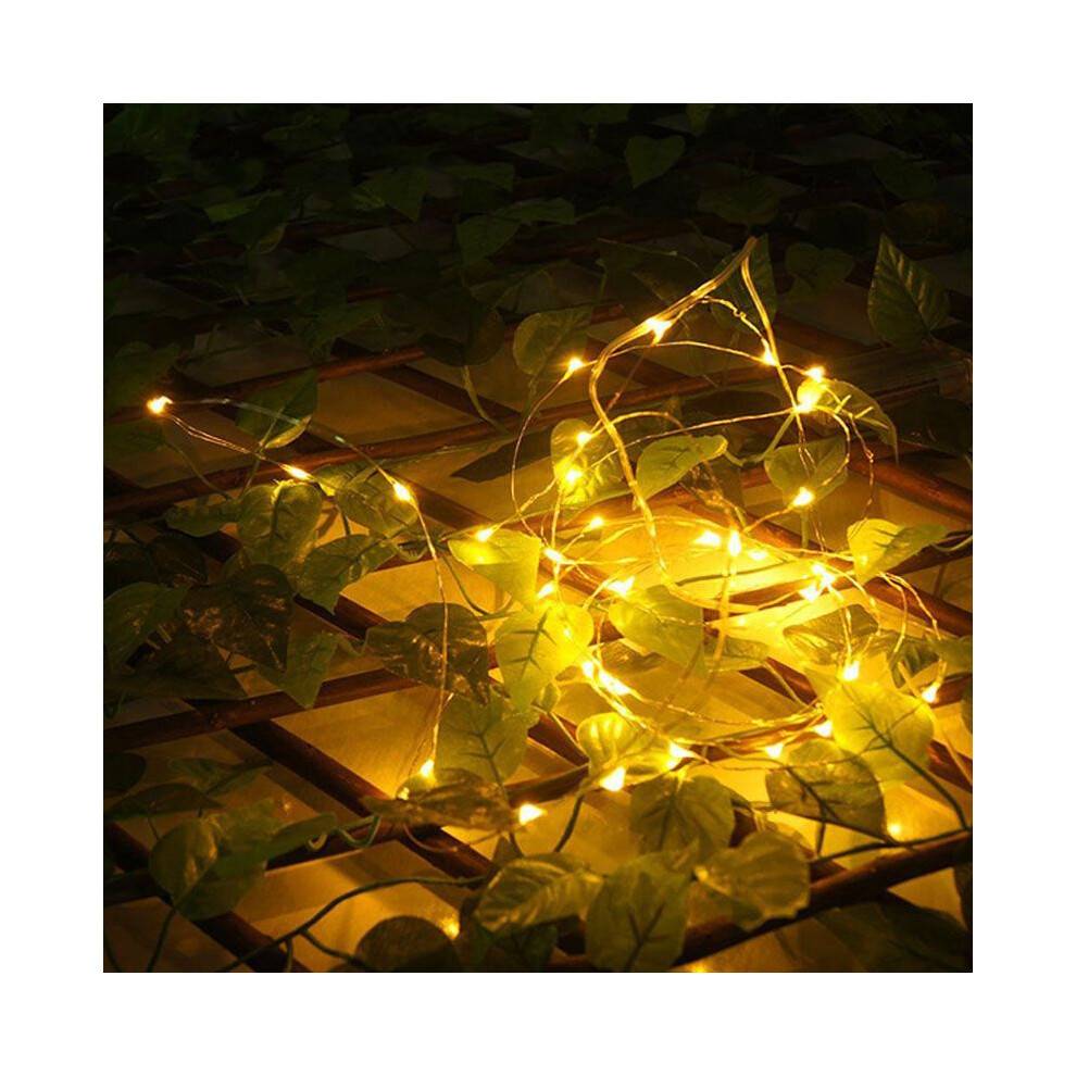 (Yellow,3M(30Led))Led Battery String Fairy Light Copper Wire Lights Waterproof Home Party Decor