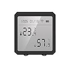 JIANNI Tuya Smart WiFi Temperature Humidity Sensor Indoor Hygrometer Thermometer APP Remote Control with LCD Screen T&H Sensor ℃/℉ Switchable Compatible with Alexa Google Home