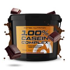 Scitec Nutrition 100% Casein Complex - Micellar Casein Based Casein Complex - mit L-Glutamin, Taurin und pflanzlichen Enzymen, 5 Kg, Belgische Schokolade