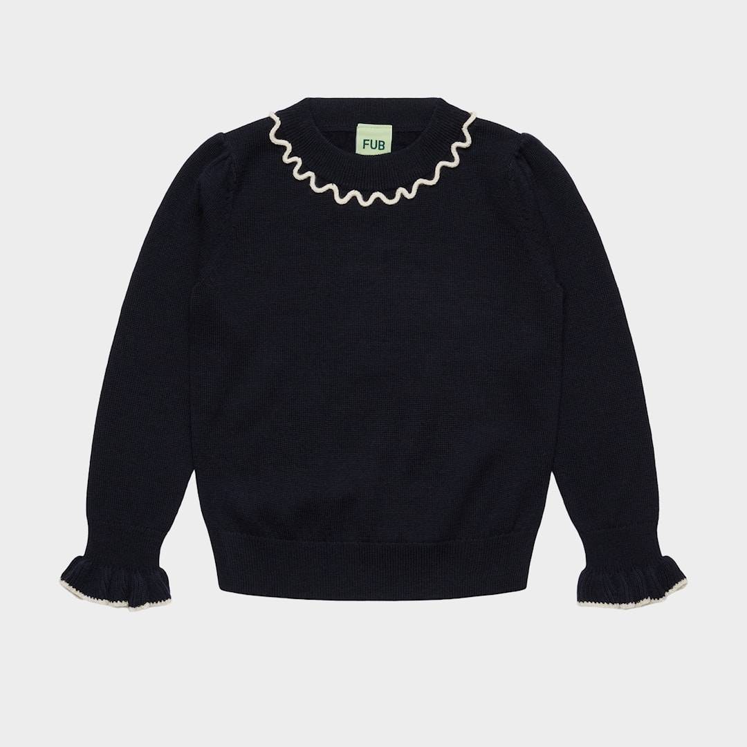 FUB Frill Jumper Dark Navy Dark Navy 120 cm Marinblå 120 cm Flickor