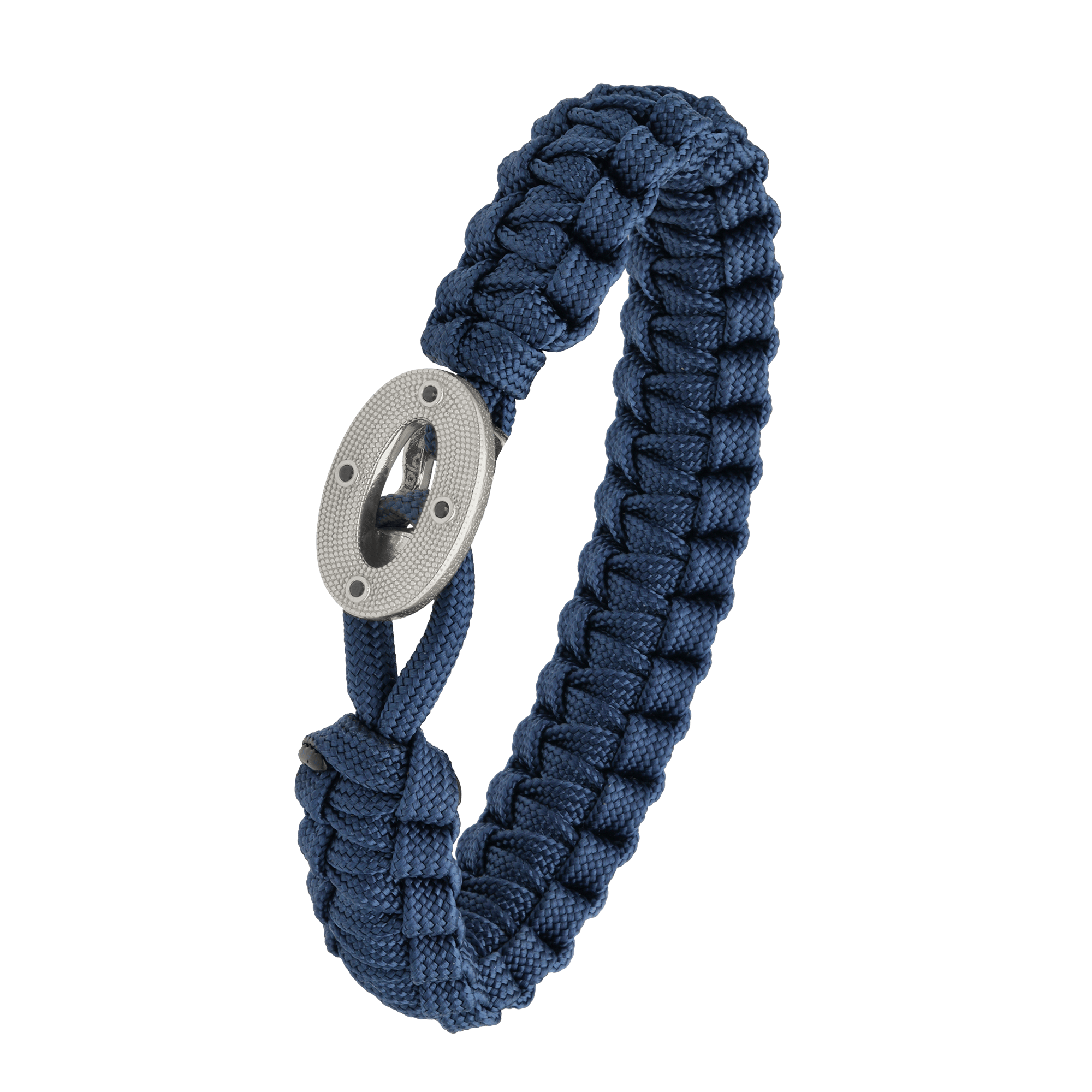 FSTS Bracelet Blue with 316L Stainless Steel Maritime Lock - Blå, Silverfärg (250 mm)