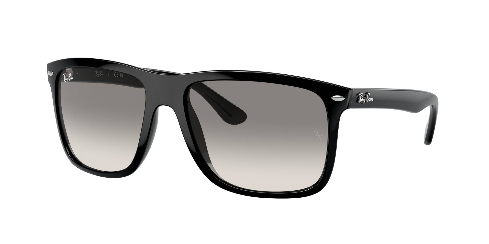 Ray - Ban Unisex Ray - Ban RB4547 BOYFRIEND TWO 601/32 Solglasögon Injicerad Svart Grå Fyrkantig Normal Skuggad