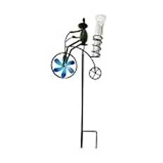 Rain Gauge Outdoor Frog Model | Frog Rain Gauge | Frog Shaped Rain Gauge | Vintage Frogs on Cycle Wind Sculptures Water Gauge | Metal Art Water Gauge to Measure Rainfall for Yards Lawns Pathways Patio