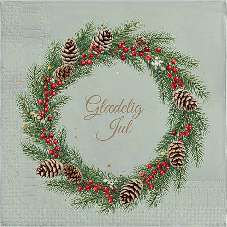 Windsor juleservietter 33x33 cm 20-pak