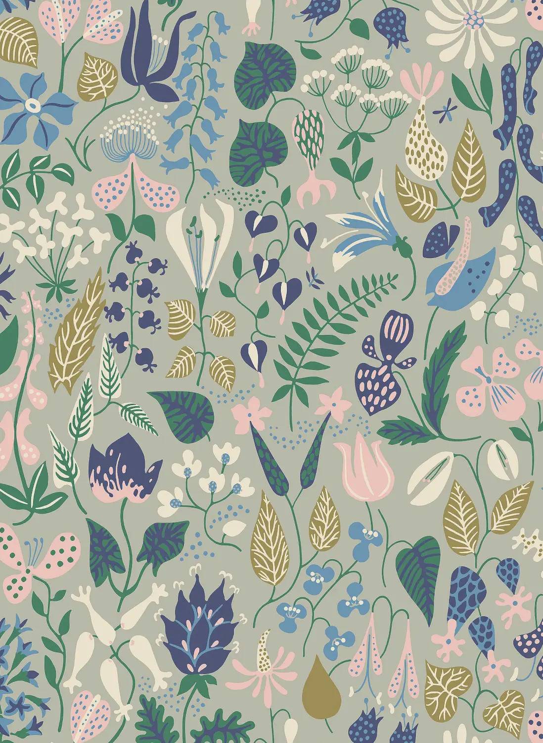 Boråstapeter Wallpaper Stig Lindberg Herbarium - 1370