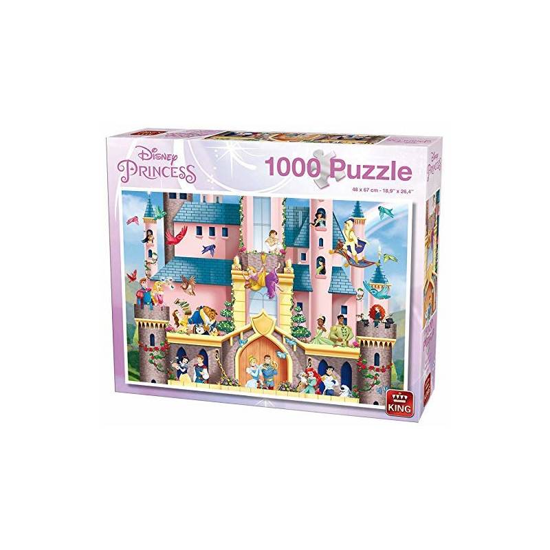King 55917 Disney Magical Palace Puzzle 1000 Teile, Blau Karton