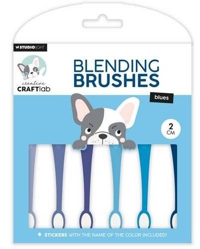 Studio Light - Ink Blending Brushes 2cm 6pcs nr.12 Blue