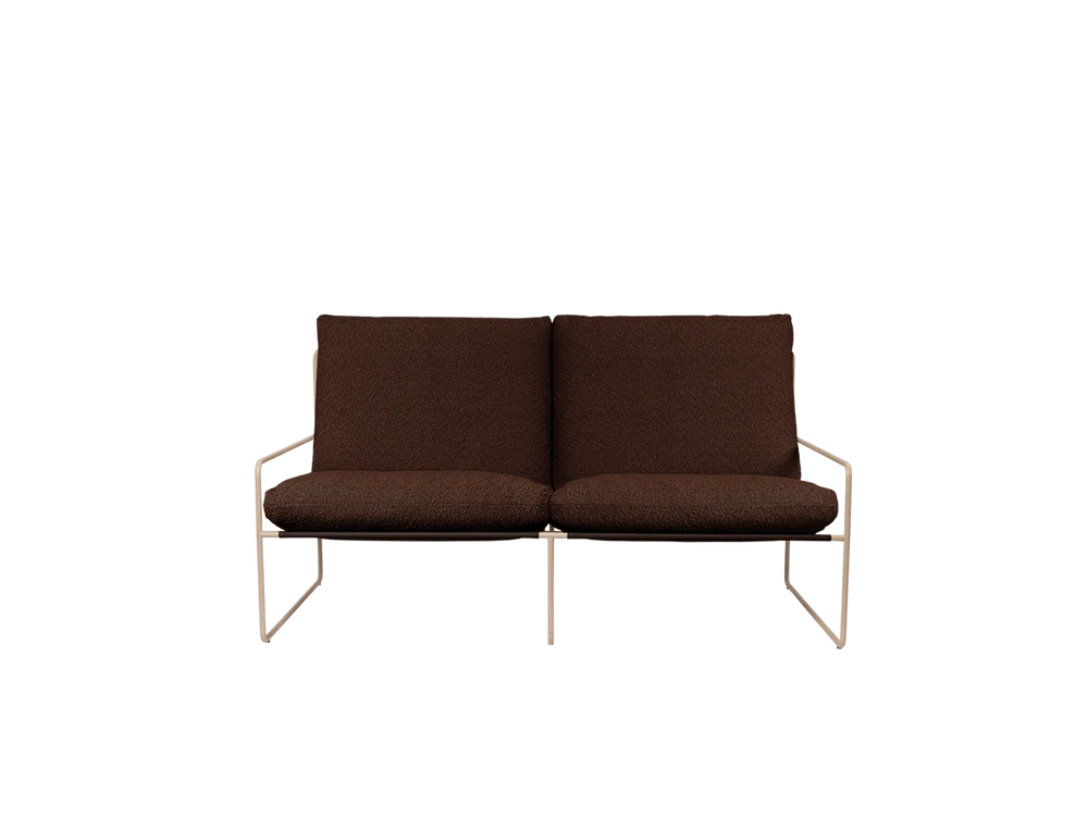 Desert 2-Seater fra Ferm Living Cashmere - Pure Bouclé - Chestnut - Jacobsen Plus