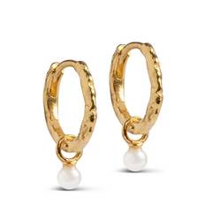 Enamel Copenhagen Belle Pearl Hoops Guld