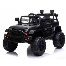EL Børne Black SUV m/2.4G + Gummihjul + Lædersæde + Lithium