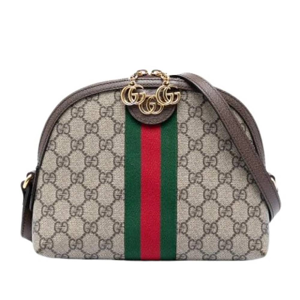 Gucci Vintage Pre-owned Ophidia Crossbody Bag - Vintage - Dame - Beige - ONE SIZE - Læder