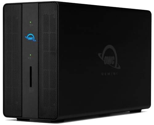 OWC Gemini Thunderbolt 3 2-Bay External Hard Drive Enclosure with Hardware RAID (Includes Amulet Original Manual)