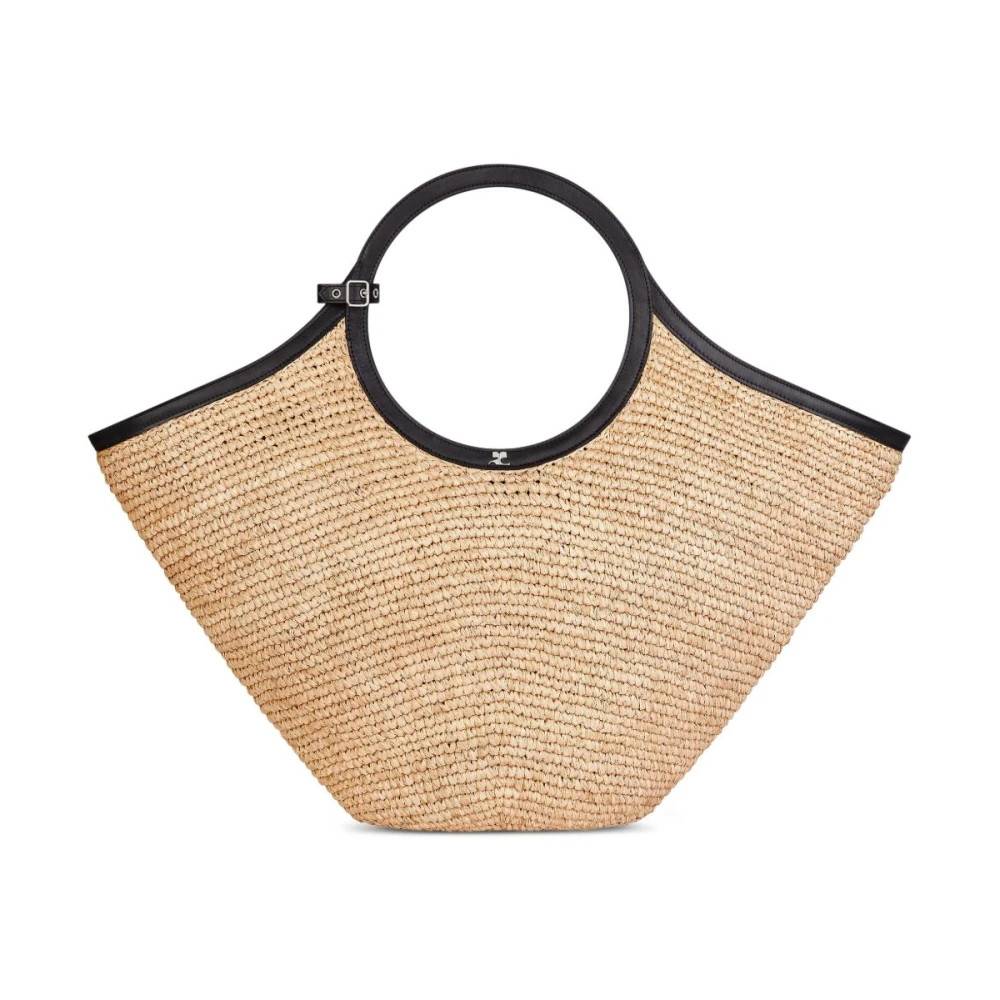 Courrèges Circular Top Handle Taske - Tasker - Dame - Beige - ONE SIZE - Læder