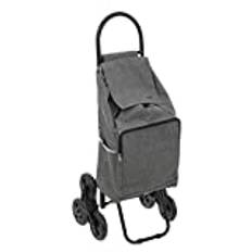 Five - shoppingvagn med 6 hjul nomadisk grå metall H 99 cm