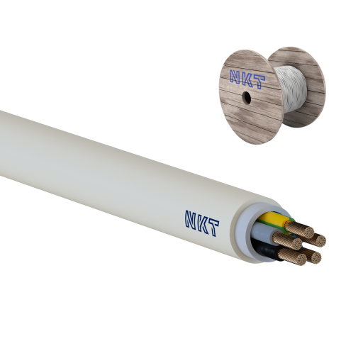 1000 meter Kabel NOIKX Flex 90° 5G6 lysegrå T1000