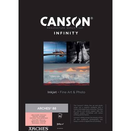 Canson Arches 88 Rag (Pure White) 310 - A3, 25 ark