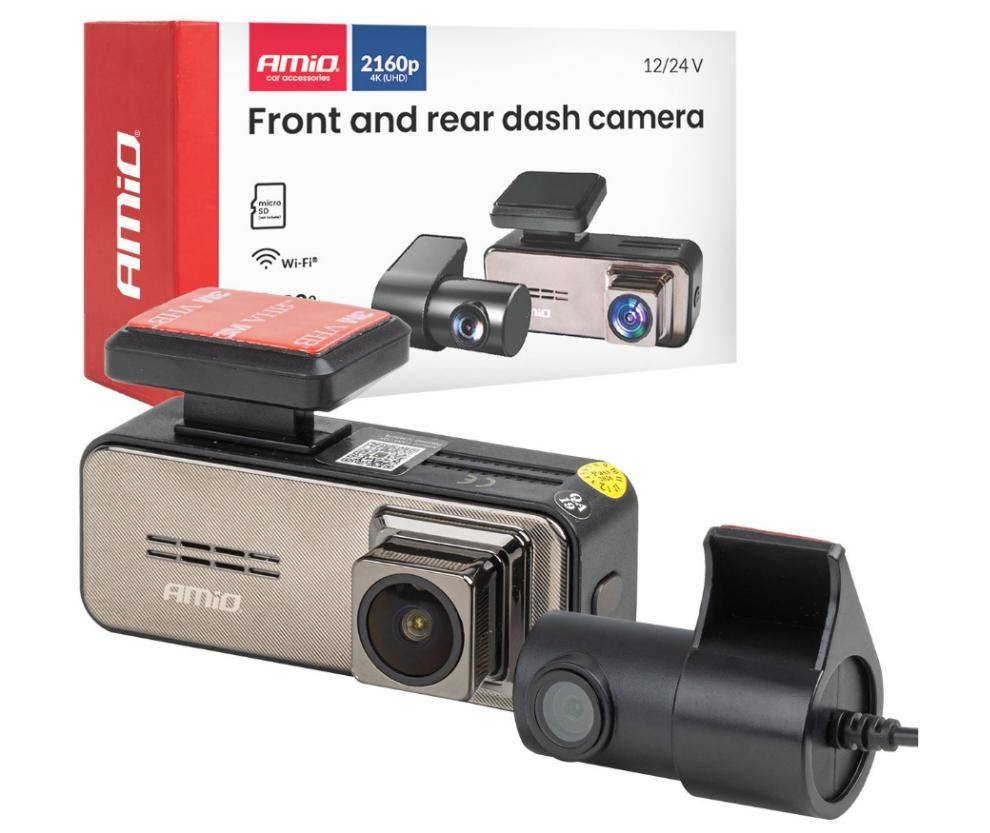 AMiO 04801 Dashcam Bildschirmdiagonale: 3,2tommer, microSD, Videoauflösung: 2K (2560×1440)