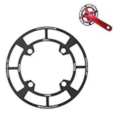 DAZZLEEX 32-36T/38-42T mountainbike kedjering skydd BCD 104 mm aluminiumlegering svart ger extra skydd för kedjan (32T-36T)