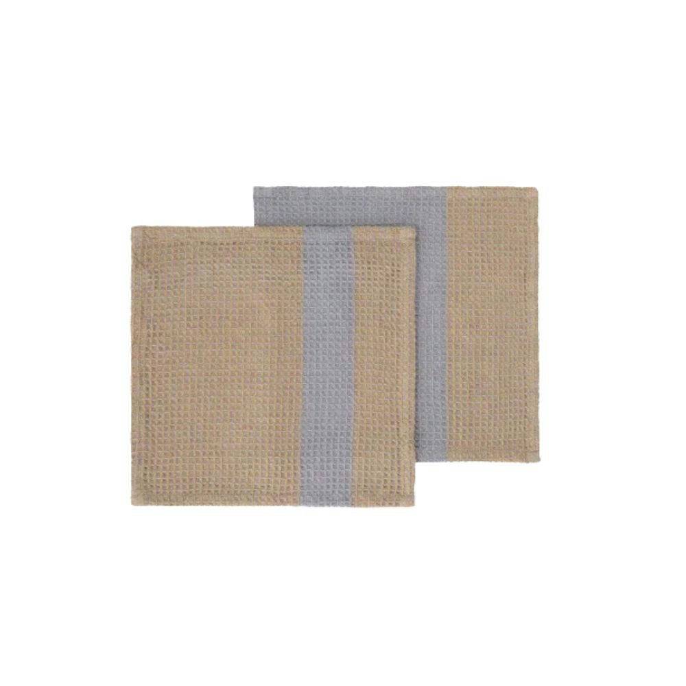 Blomus GANO Set Of 2 Dish Towels Disktrasor Indian Tan/Tradewinds