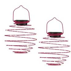 Spiral solcellebelysning lille model 2 stk - 12 cm