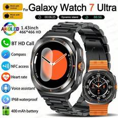 Galaxy Watch 7 Ultra Smart Watch Herr Dam, 3,63 cm HD AMOLED-skärm Trådlöst samtal, Kompass, NFC-åtkomstnycklar, Kompass, Blodtryck Puls Sömnmonitor F (En-Storlek)