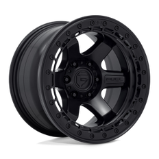 FUEL D122 BLOCK BEADLOCK Matte Black w/ Matte Black Ring 17X9 5X127 (BS 4.41) CB 71.50