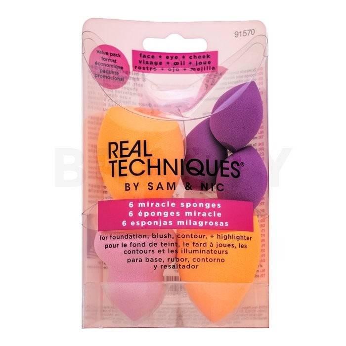 Real Techniques Miracle Sponges Set 6 pezzi — Spugna Makeup