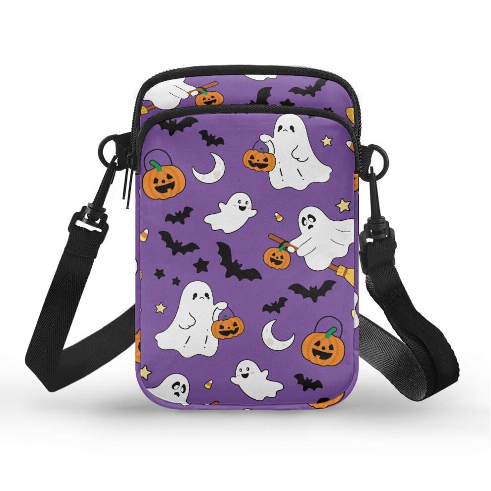 Ghost Bat Messenger-taske med dobbelt lynlås, polyester