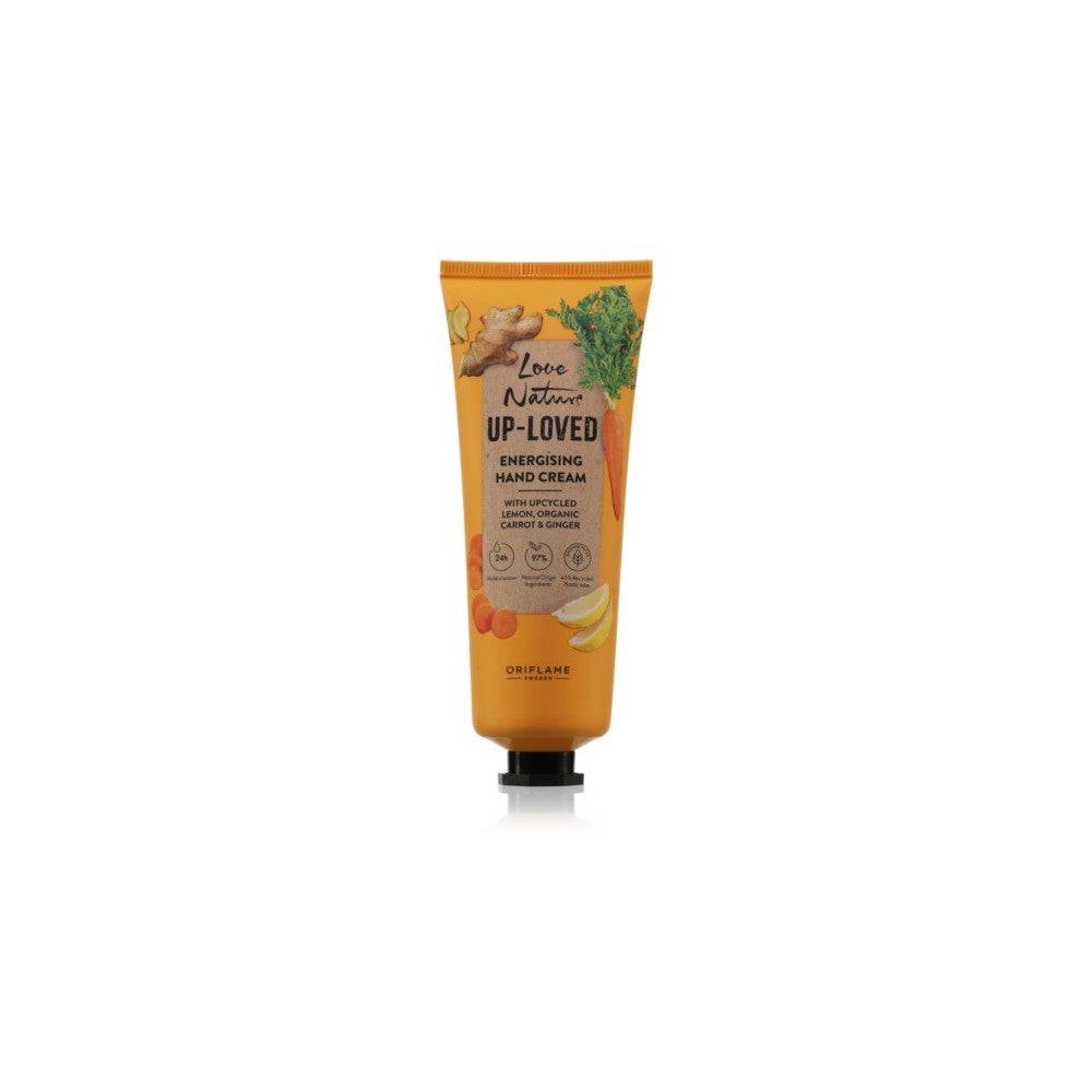 Oriflame Love Nature Upp-älskad återvunnen citron & ekologisk morot & ingefära fuktgivande handkräm 75 ml