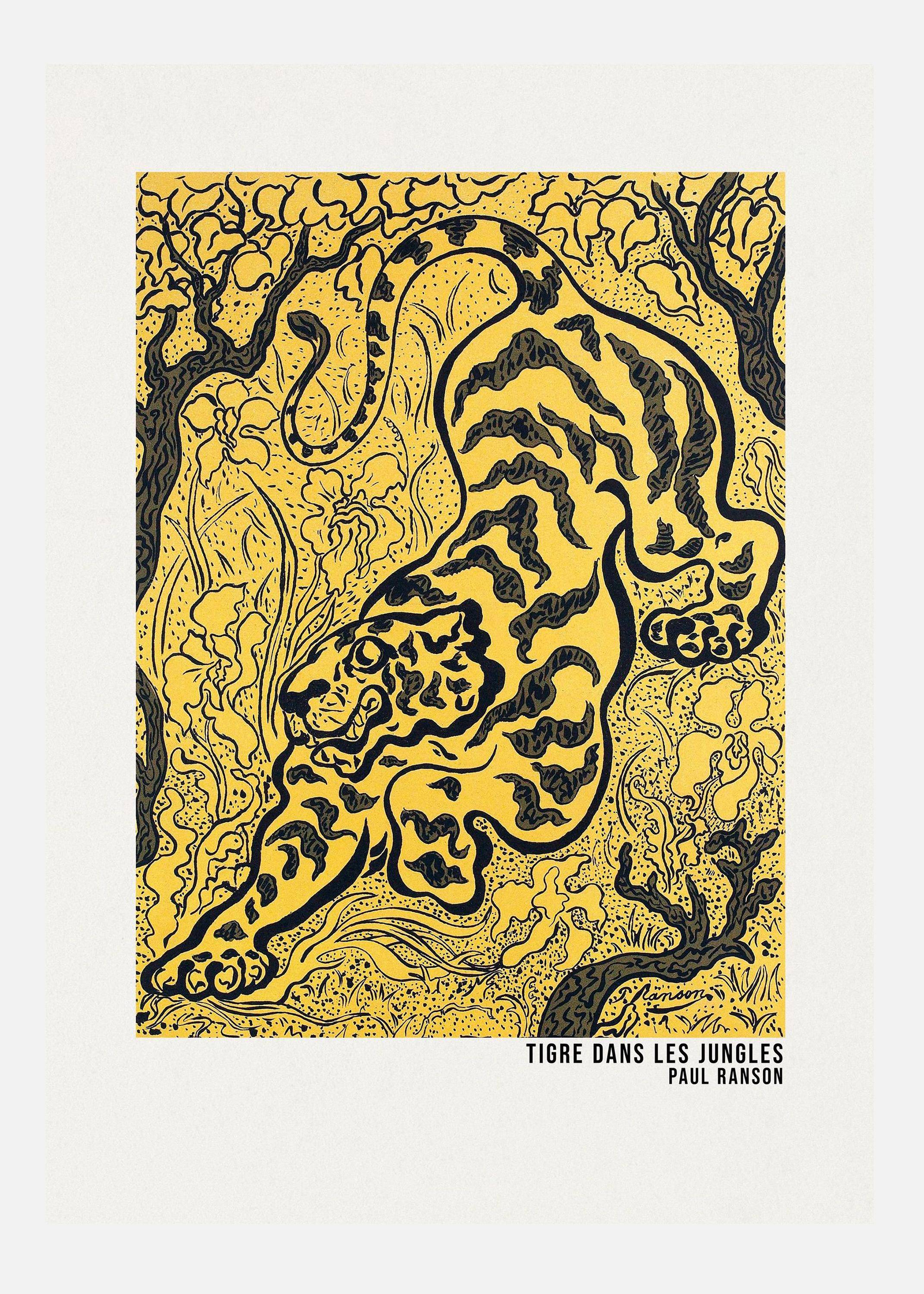 Tigre Dans Les Jungles Canvastavla (100x140 cm)