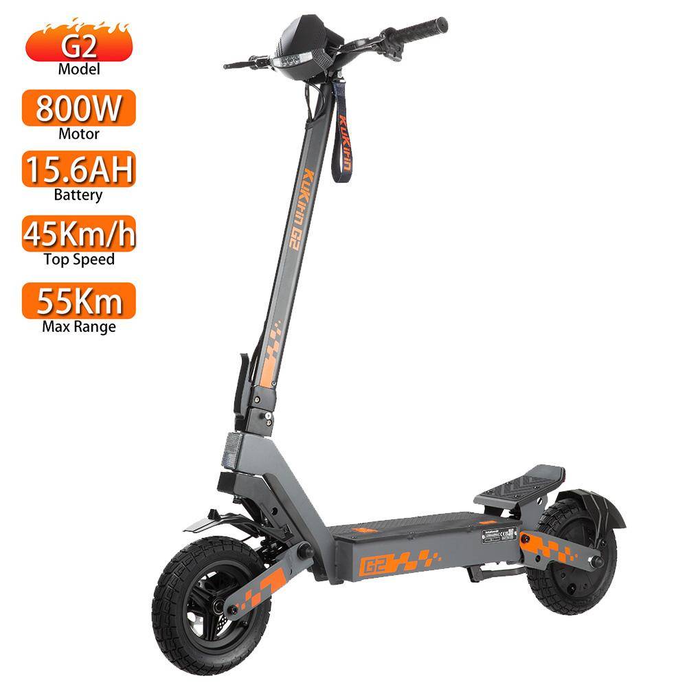 Elektrisk Scooter Kukirin G2 10  Dubbla Skivbromsar Topphastighet 45KM/h Elektrisk Scooter För Vuxen 48V 15.6AH Räckvidd 55KM Last 120Kg Ny svart