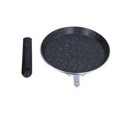 6in Frying Pan Flat Bottomed Pancake Pan Medical Stone Nonstick Frying Pan for Kitchen Induction svart
