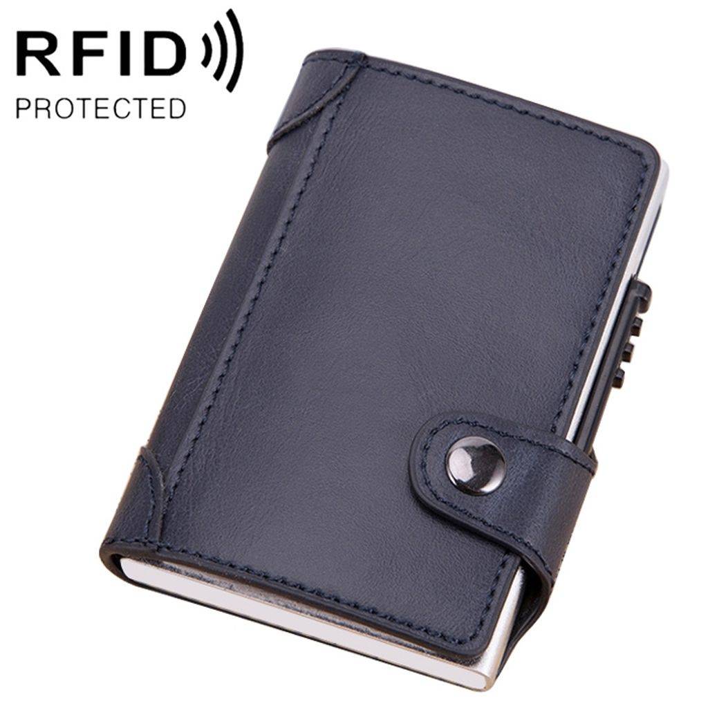 X-51 RFID-blockerande plånbok i PU-läder – Blå