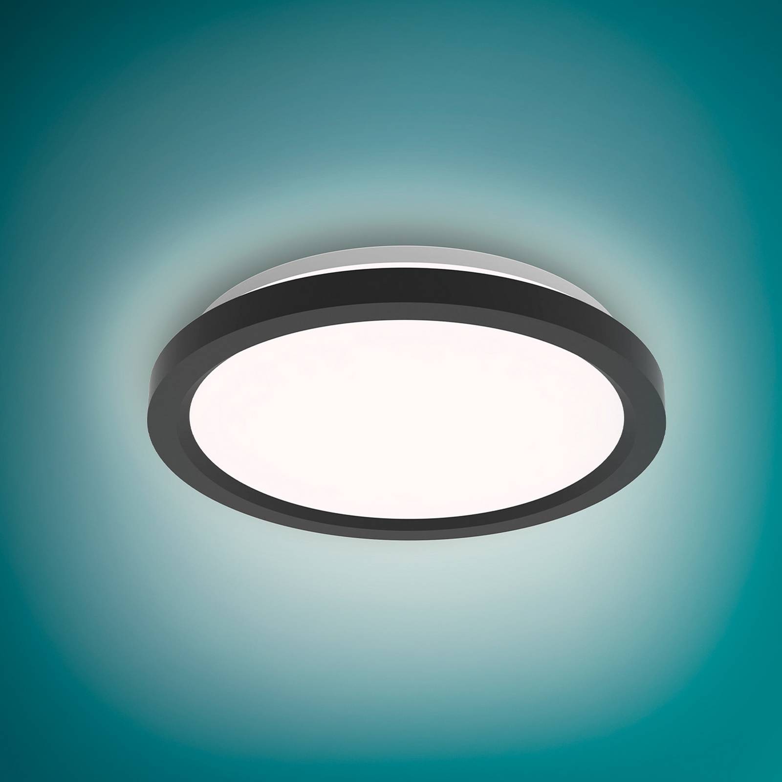 Philips LED loftslampe Aio RD, dæmpbar, Sort, Gangområde, Metal, Moderne