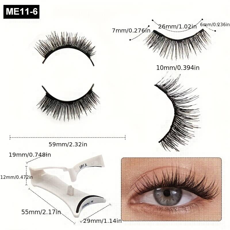 Magnetic Eyelashes Kit - Reusable No Glue Needed, Applicator For Instant - Daily Wear Fake Eyelashes For Women
