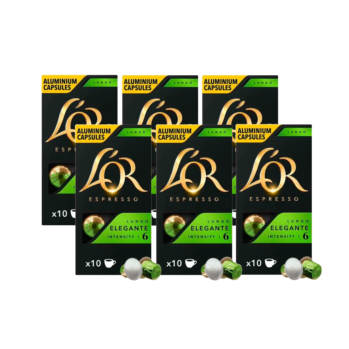 L'OR Capsules - Lungo Elegante - 6 Bags - Bundle