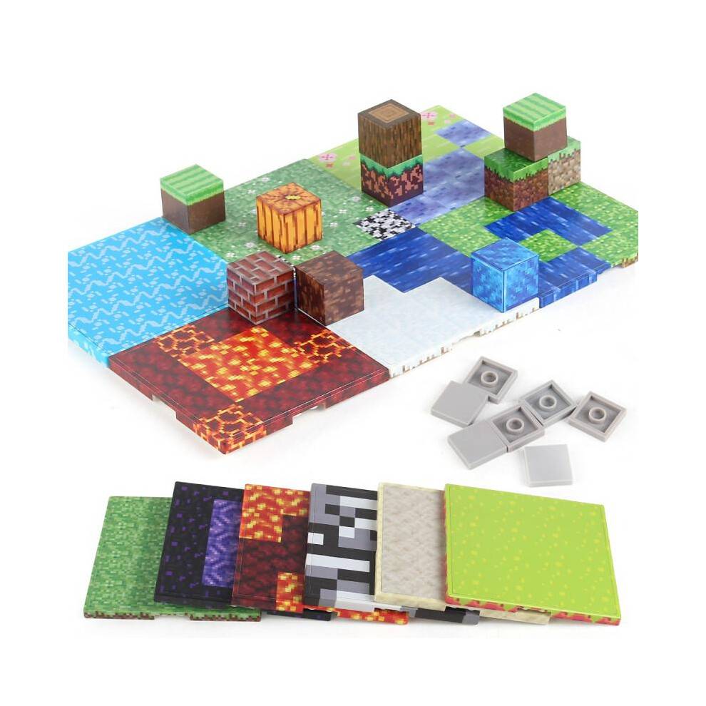 (St002 magnetic base plate) Magnetic Building Blocks for Kids Educational Toy Creative Geometric Magnet Tiles Set Boys Girls Parent-Child Interaction