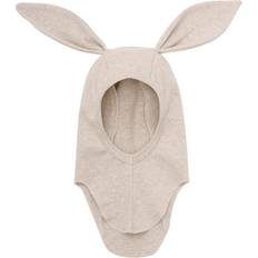 Huttelihut Balaclava Ears Cotton Rib Stl. 62\68 unisex - Elefanthatt Från Magasin - Camel Melange (62\68)