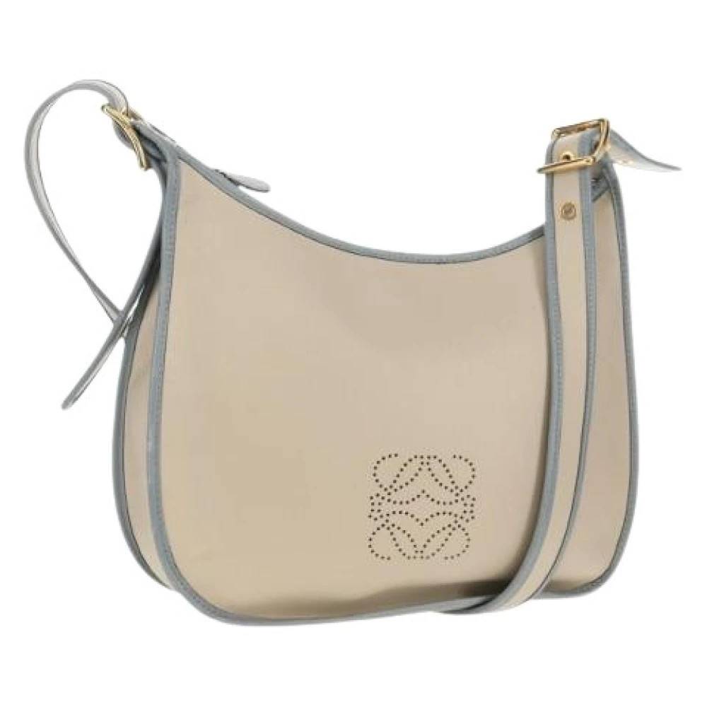 Loewe Pre-owned Pre-owned Læder Skuldertaske - Vintage - Dame - Beige - ONE SIZE - Uld