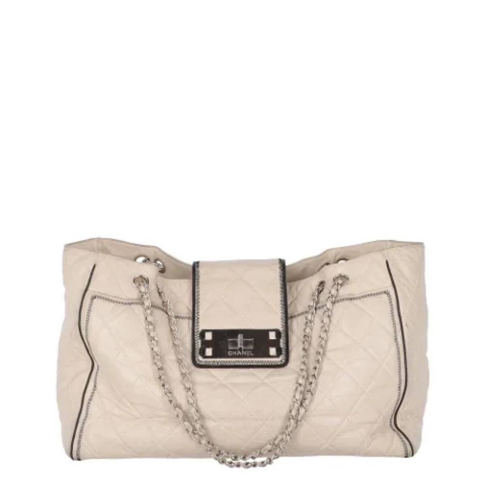 Chanel Vintage Pre-owned Laeder chanel-tasker - Vintage - Dame - Beige - ONE SIZE - Uld