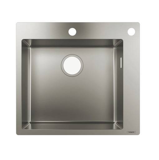 Hansgrohe køkkenvask, 55x50 cm, rustfrit stål