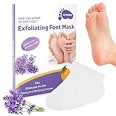 ACWOO Foot Peel Mask För Hård Hud, 4 Par Exfolierande Strumpor Fotmask, Plant Formula Moisturizing Socks, Callus Remover Fotmask För Reparation Av Klackar & Tar Bort Torr Sprucken Död Hud För