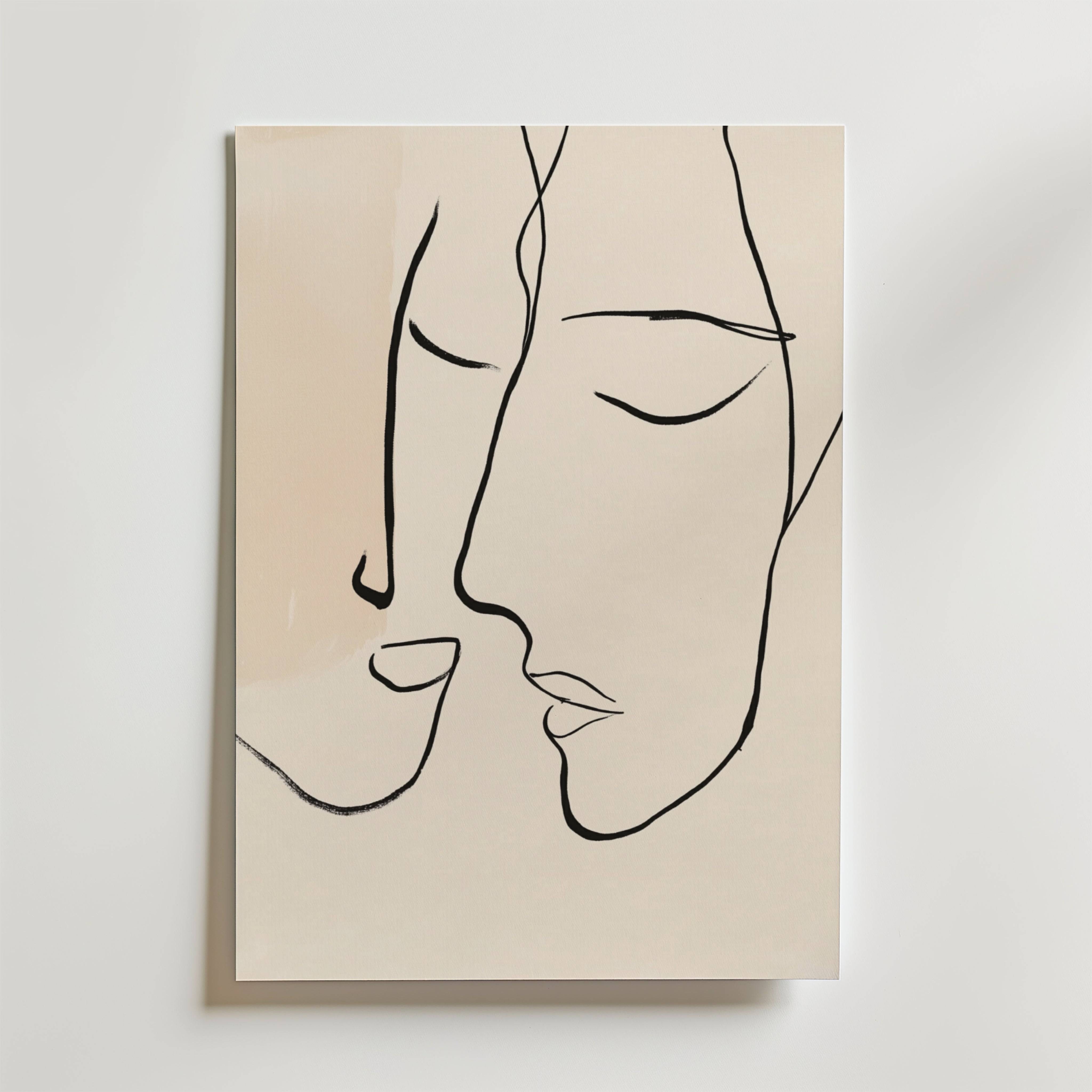 Whispered Intimacy Poster - Premium Canvas 70x100 cm