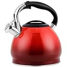 Tekokare Spishäll 3L Gradient Color Spishäll Vattenkokare Induktion Visslande Te Vattenkokare 304 Rostfritt Stål Spishäll Te Vattenkokare Tekokare Spishäll(Rot)