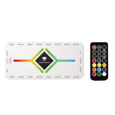 TZMRIT 2-IN-1 ARGB PWM Fan Hub mit Controller,9 x 4 Pin PWM Fan Connectors,9 x 5V 3PIN ARGB Ports,Magnetische Basis und SATA Power 18 Port,Weiß