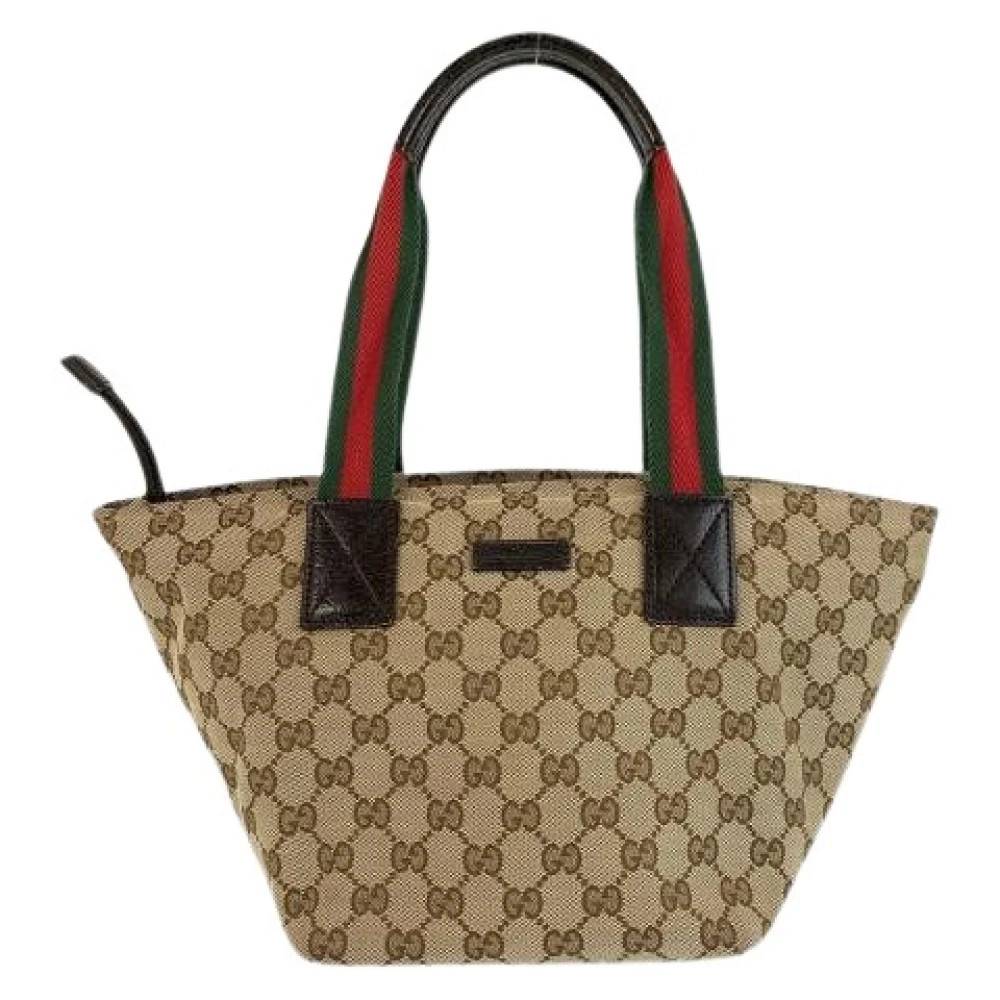 Gucci Vintage - Pre-owned GG Canvas Sherry Line Tote Bag Vintage - Dam - ONE Size -